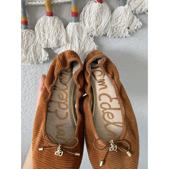 Sam Edelman Felicia Corduory Slip On Ballet Flats Brown Comfort Balletcore 7.5 - Picture 3 of 7